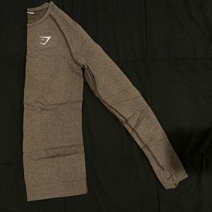 Gymshark Vital Seamless 2.0 Long Sleeve — Brown — Small